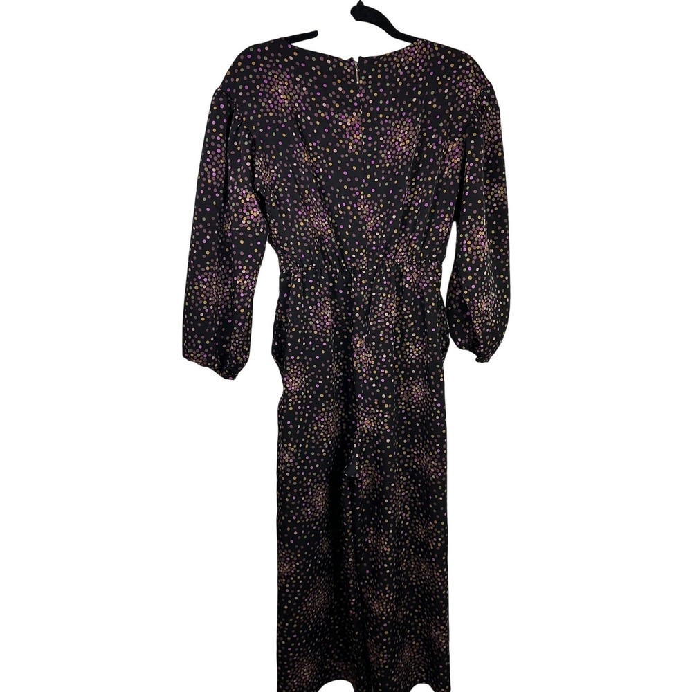 Kate Spade Disco Dot Wide Leg Cropped Jumpsuit Size 0 Party Cocktail - Picture 6 of 9